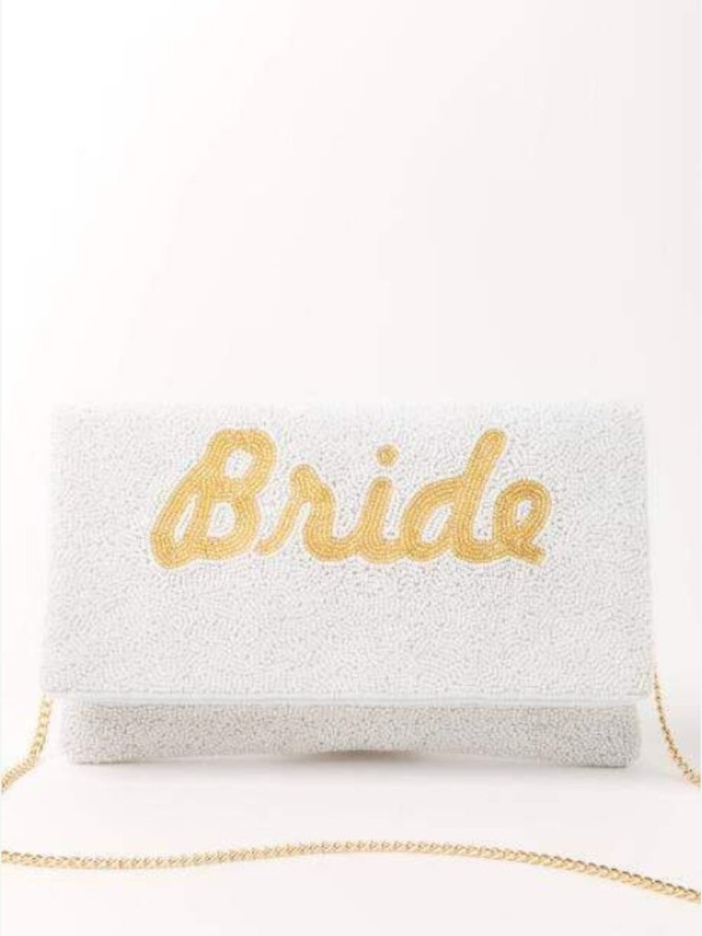 Beaded Bride Clutch - Ivory